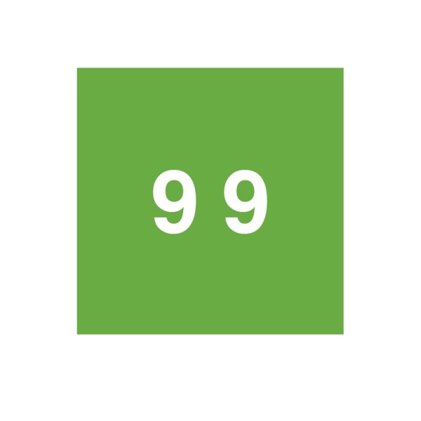 Ames - Filing Labels - Small - Number 9 1-7/8" x 1-7/8" Green